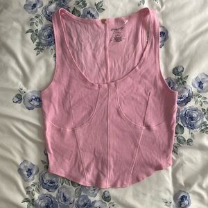 Baby Pink corset-style tank